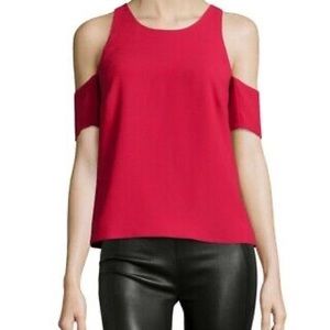Elizabeth and James Emmett Crepe Cold-Shoulder Top